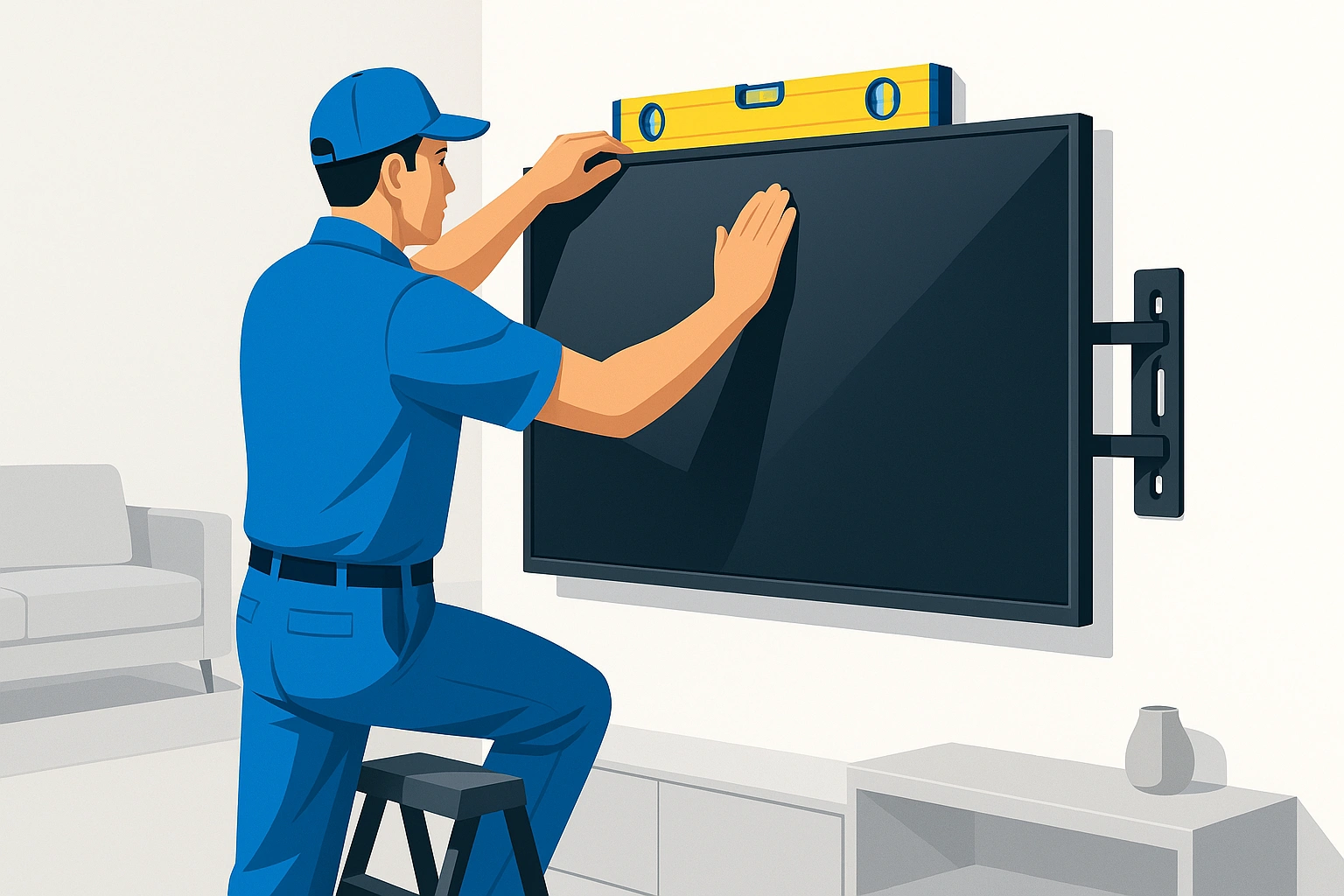 Secure TV Wall Mounting and Installation in Abu Dhabi